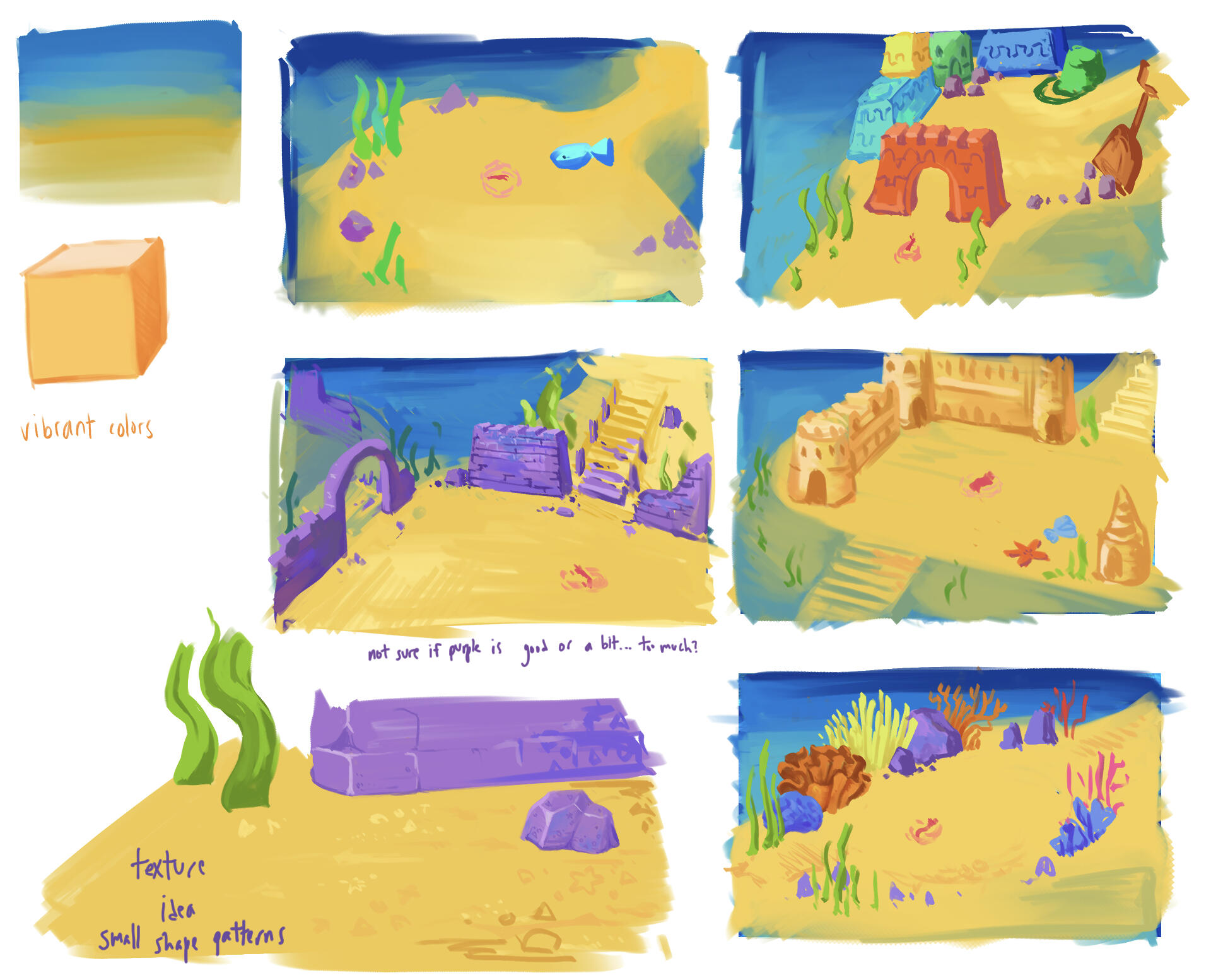Early environment sketches.