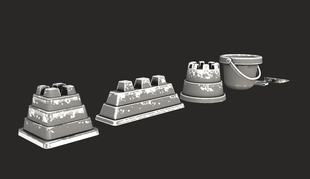 Grayscale textures in Substance Painter.